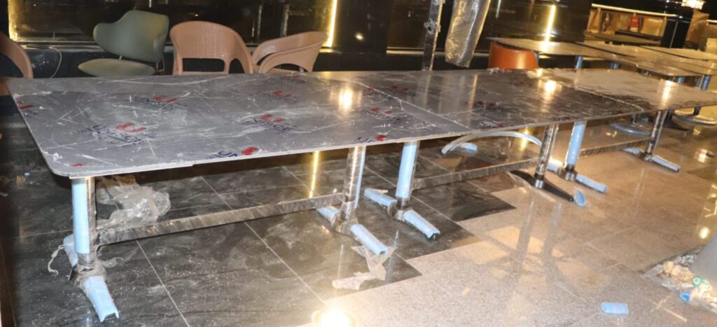 UNISCE Corian commercial table installation Cairo House EG