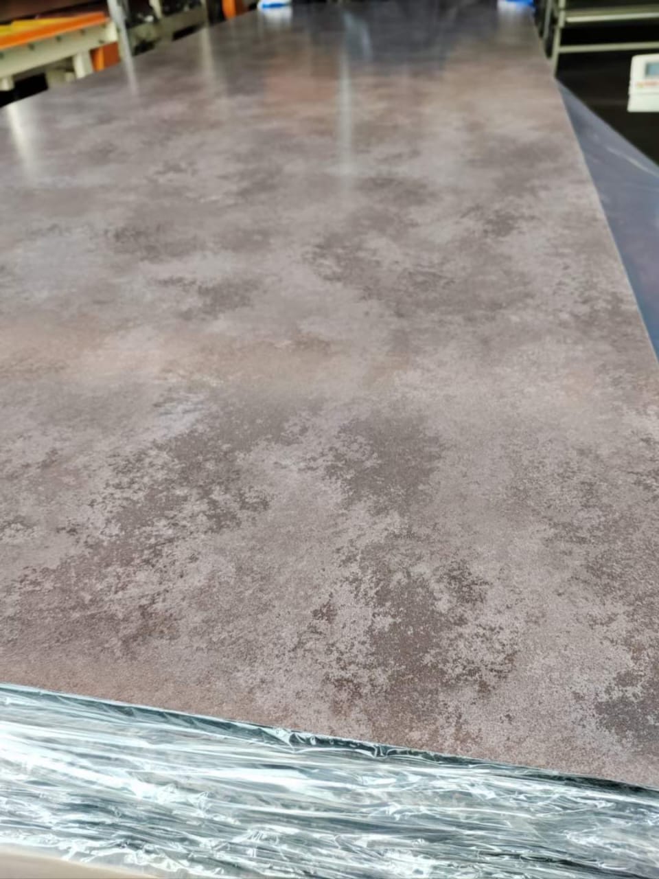 Display of Cairo House EG Corian vanity units and finishing material samples, Cairo