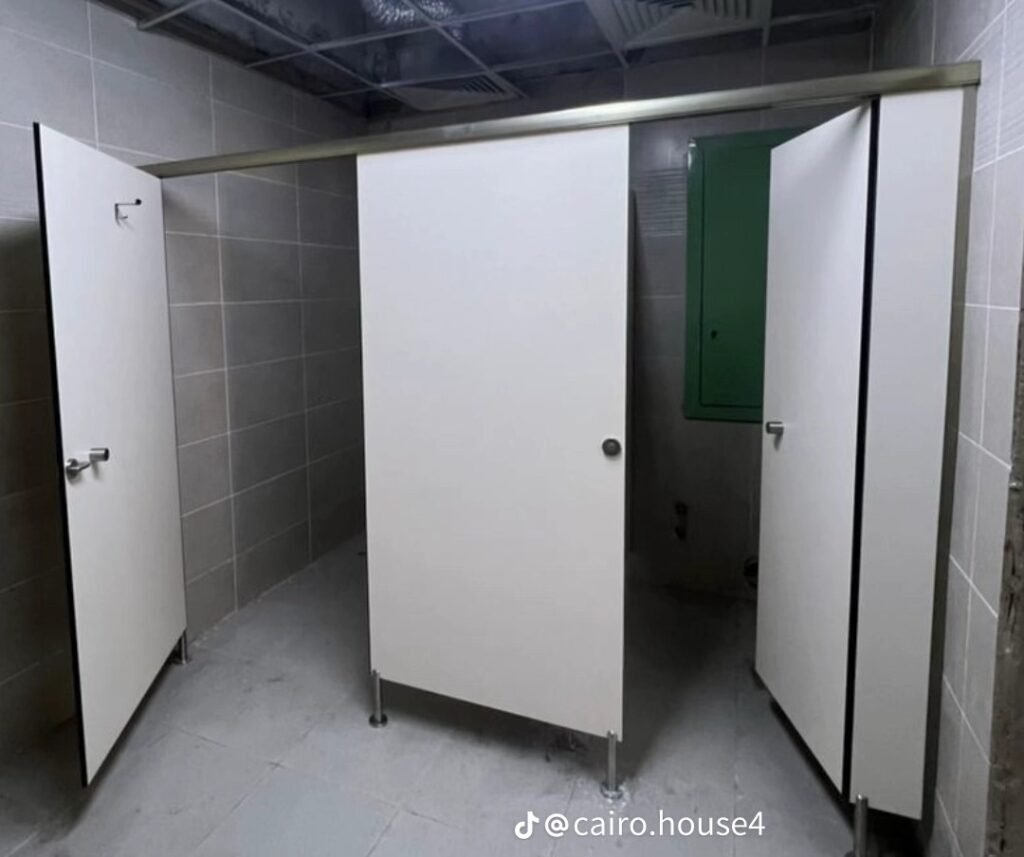 White compact HPL cubicles installed by Cairo House in Cairo