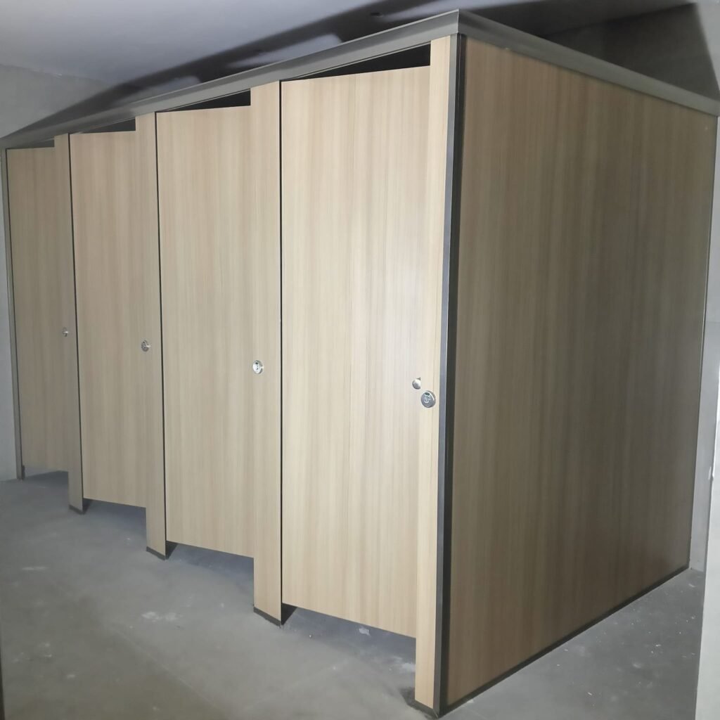 Light Oak compact HPL cubicles installed by Cairo House in Cairo