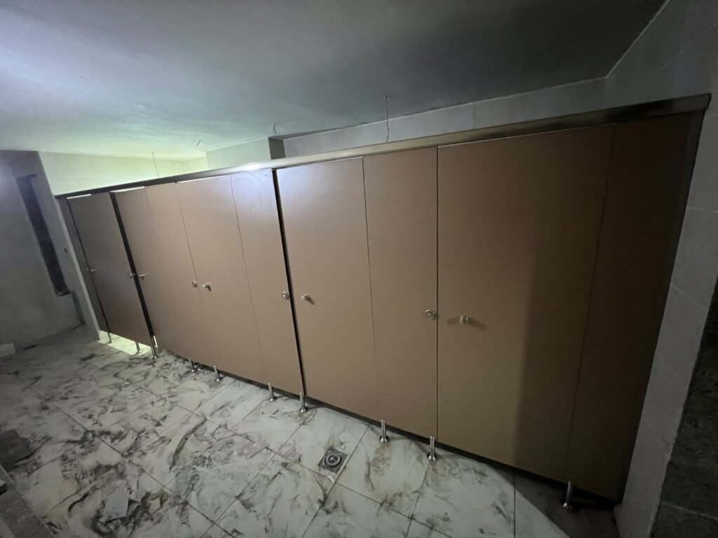 Mocha Brown compact HPL cubicles installed by Cairo House in Cairo