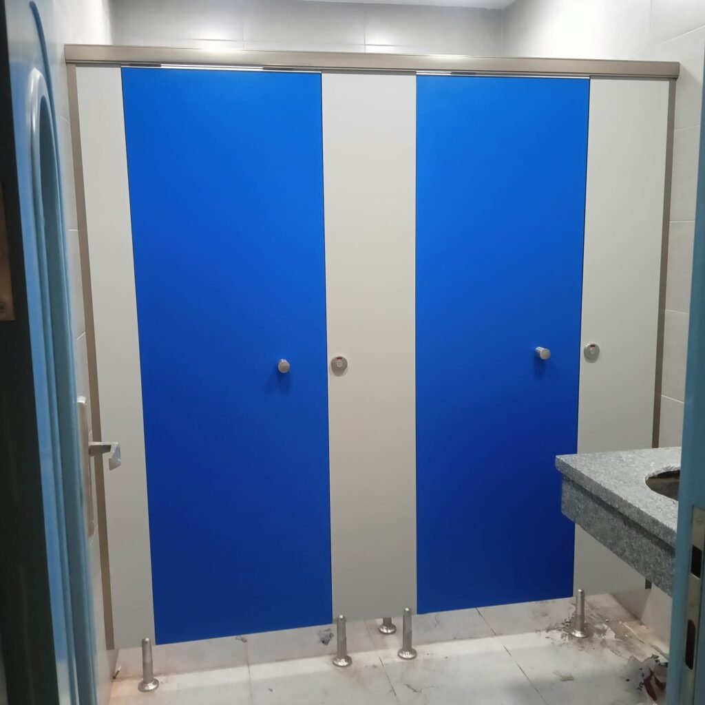 Royal Blue compact HPL cubicles installed by Cairo House in Cairo