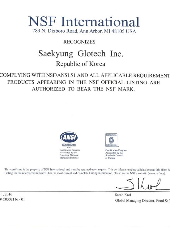 SK Tech - NSF Certificate - Sheet-1